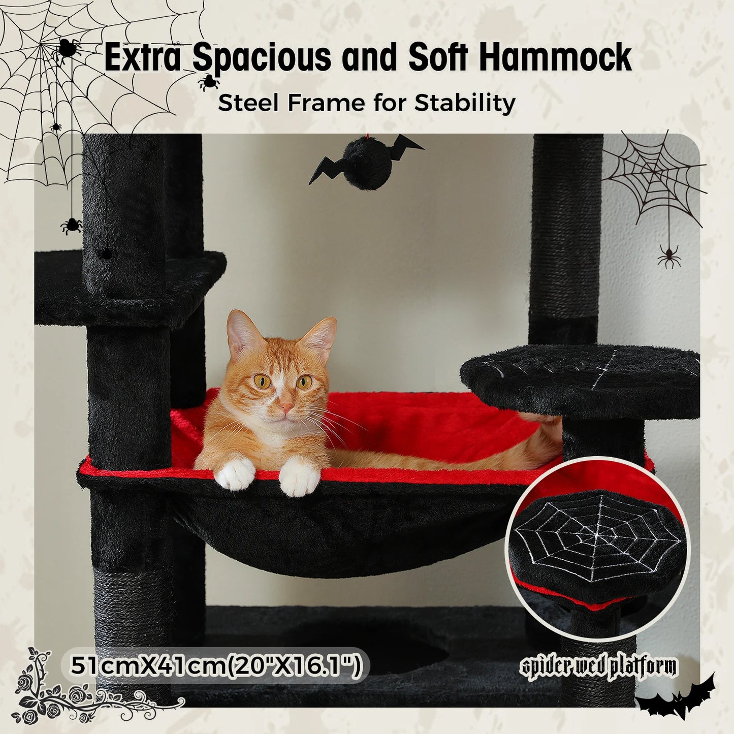 Large Cat Tree with Sisal-Covered Scratching Posts