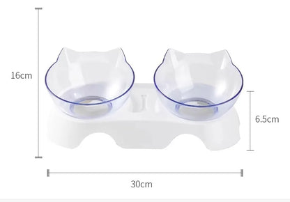 Double Cat Bowl with Stand