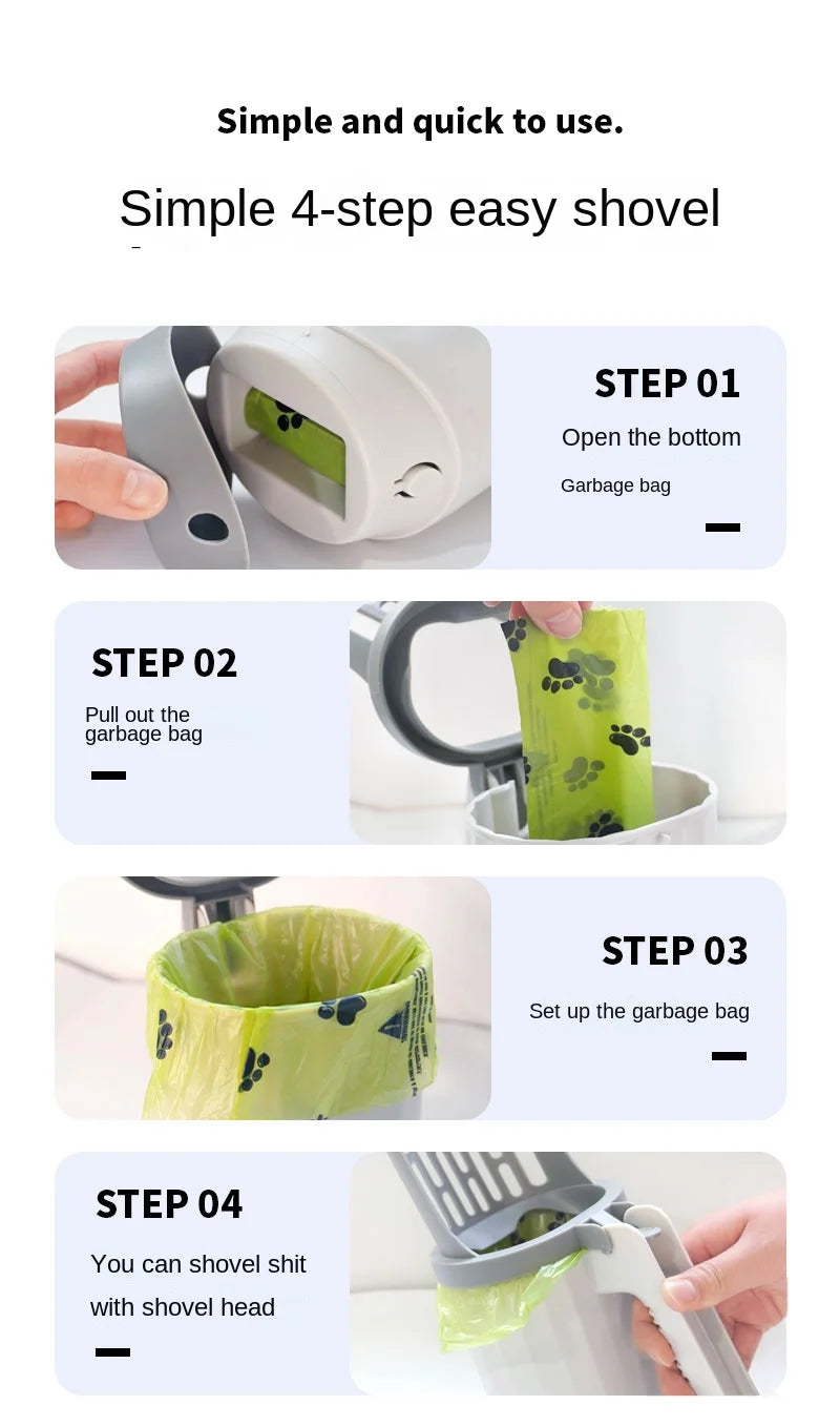Cat Litter Shovel Scoop with Refill Bags
