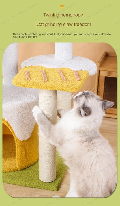 Ice-cream Style Cat Climbing Frame Three-layer Sisal Cat Scr
