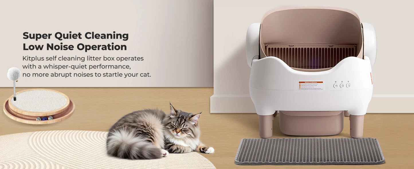 Self-Cleaning Litter Box, Automatic Cat Litter Box with App Control