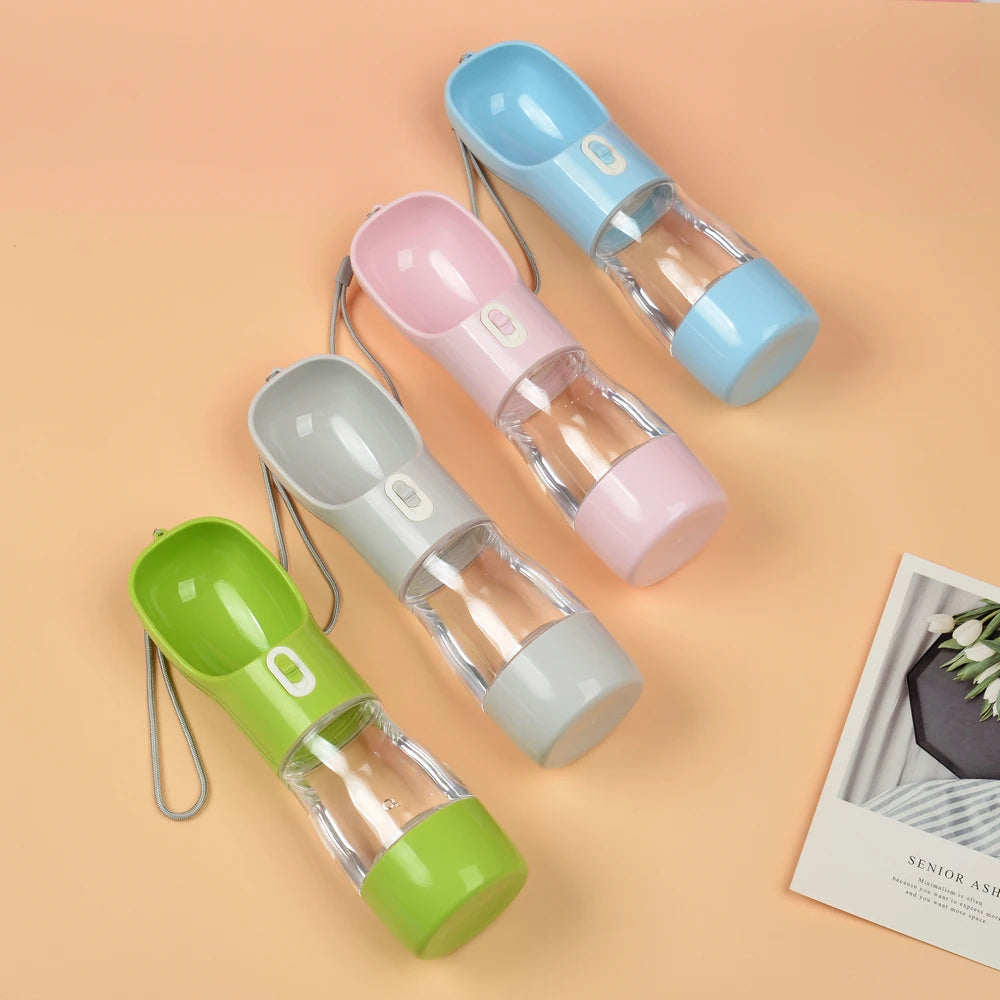 2‑in‑1 Portable Dog Water Bottle