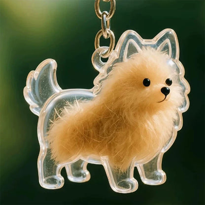 Pet Hair Memorial Pendant Keychain