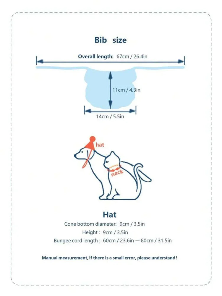Cat Dog Birthday Bib And