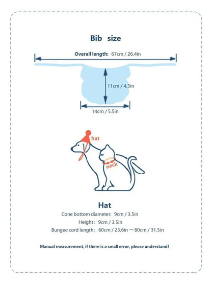 Cat Dog Birthday Bib And