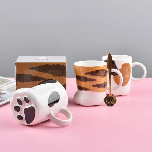 Ceramic Cat Paw Mug Tiger