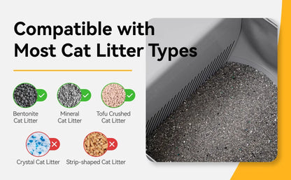 Self-Cleaning Cat Litter Box Open-Top Design with Advanced Safety Sensors