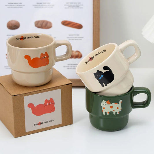 Cat Printed Ceramic Coffee Mug