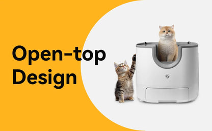 Self-Cleaning Cat Litter Box Open-Top Design with Advanced Safety Sensors