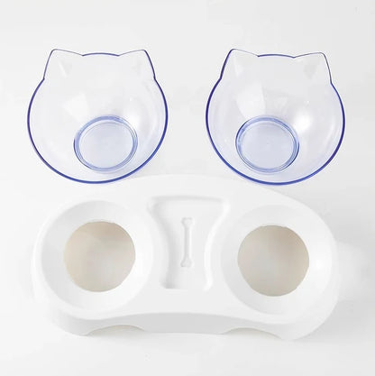 Double Cat Bowl with Stand