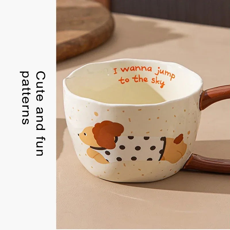 300Ml Ceramic Mug Cartoon Cup