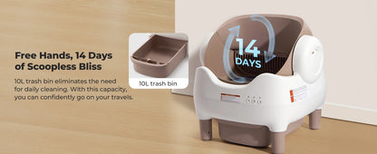 Self-Cleaning Litter Box, Automatic Cat Litter Box with App Control