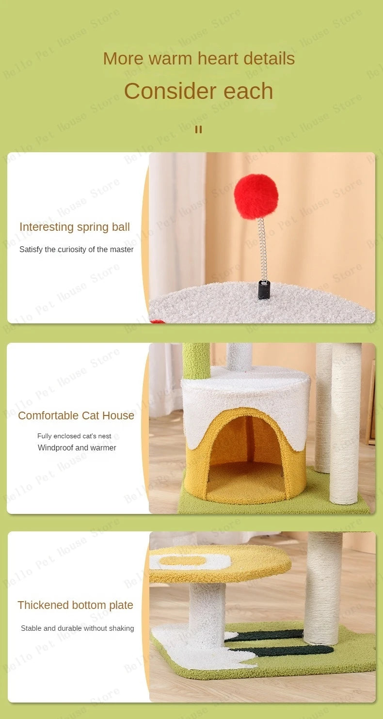 Ice-cream Style Cat Climbing Frame Three-layer Sisal Cat Scr
