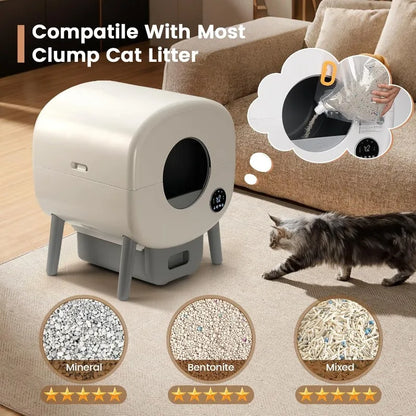 Extra Large Automatic Litter Box Self Cleaning for Multiple Cats