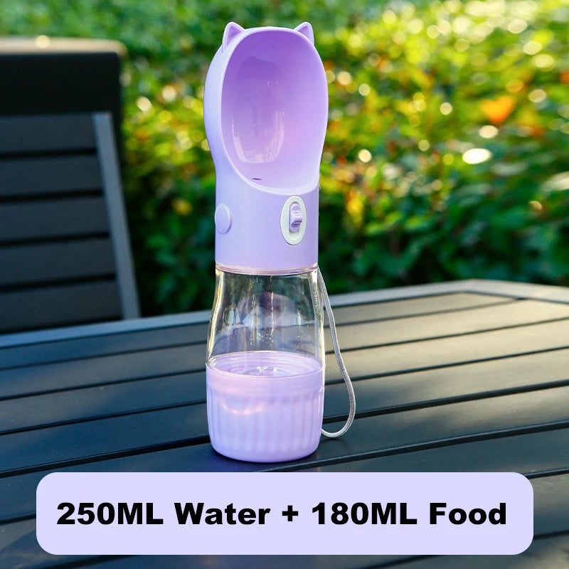 2‑in‑1 Portable Dog Water Bottle