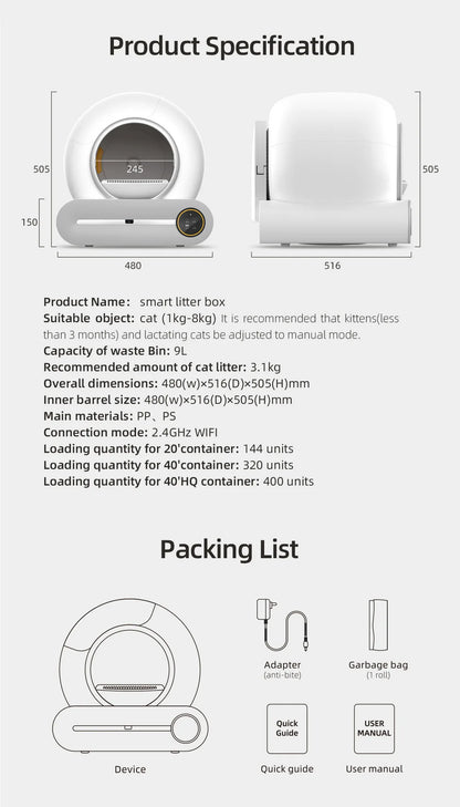 Tonepie Automatic Smart Cat Litter