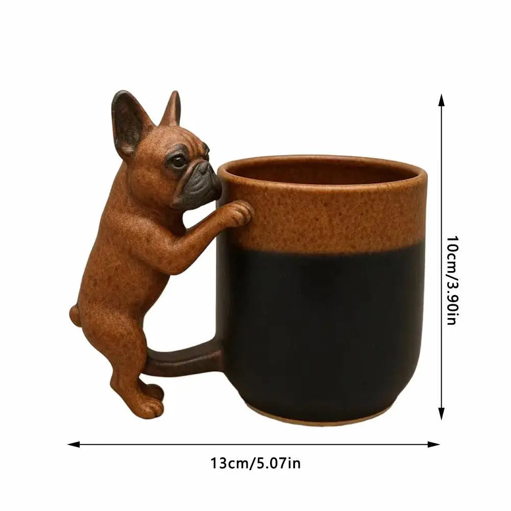 Cute Dog Handle Ceramic Mug