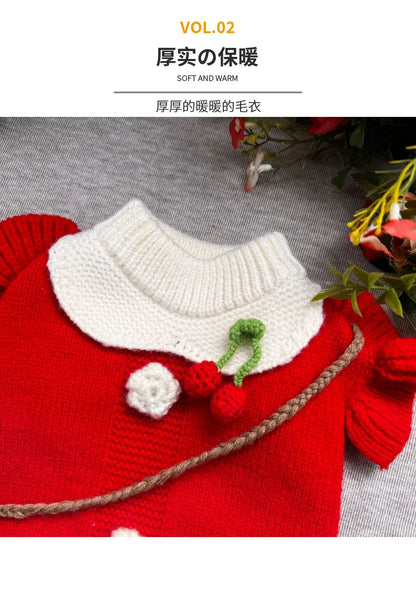 Pet Christmas Sweater Princess Skirt