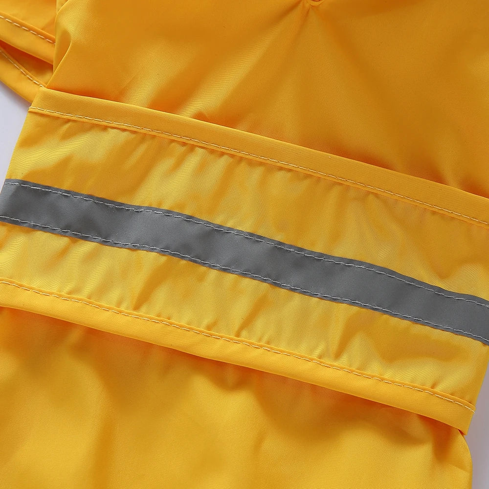 Pet Raincoat Cartoon Pattern Reflective