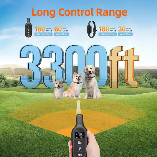 3300ft Electric Dog Training Shock Collar with Remote