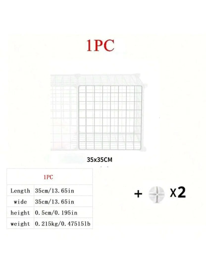 White pet fence - Iron Mesh DIY