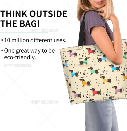 Cute Dachshund Dog Tote Bag