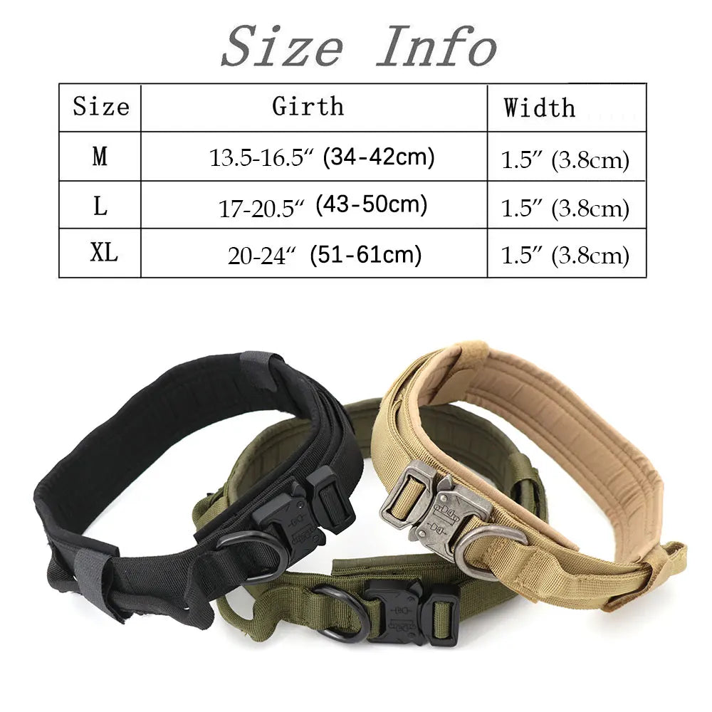 Military Large Dog Harness Collar
