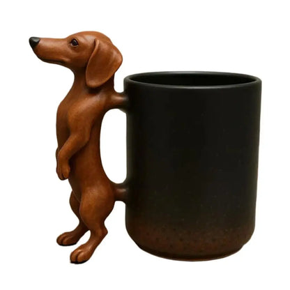 Cute Dog Handle Ceramic Mug