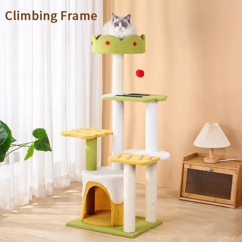 Ice-cream Style Cat Climbing Frame Three-layer Sisal Cat Scr