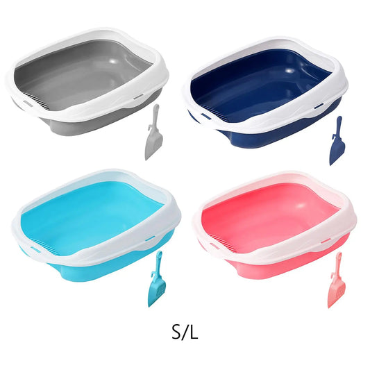 Cat Litter Box with High Sides - Semi Closed