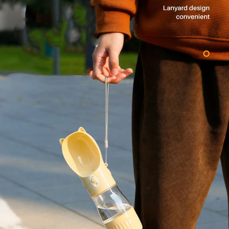 2‑in‑1 Portable Dog Water Bottle