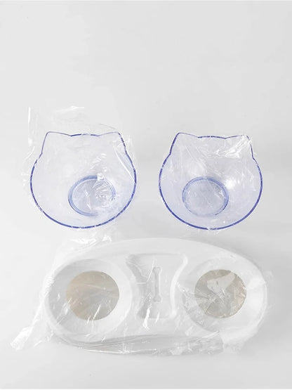 Double Cat Bowl with Stand