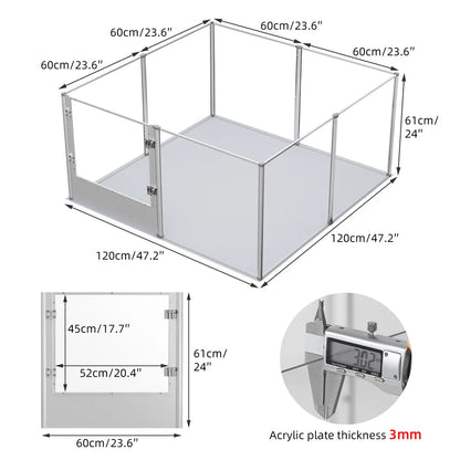 Extra Large Dog Playpen - Acrylic