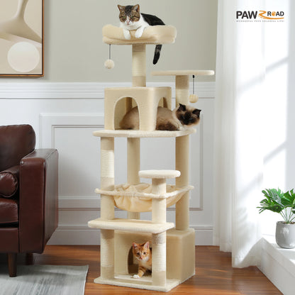 Large Cat Tree with Sisal-Covered Scratching Posts