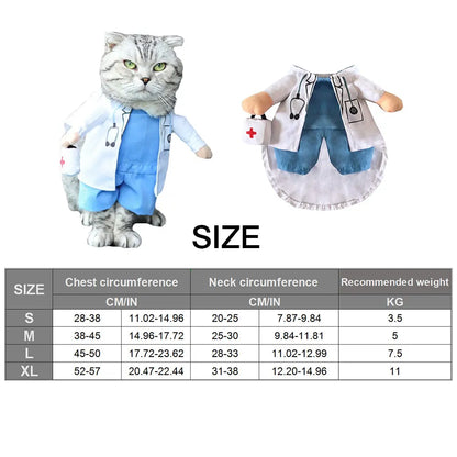 Halloween Doctor Cat Costume