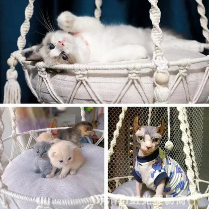 Pet Hammock Cat Swing Hand