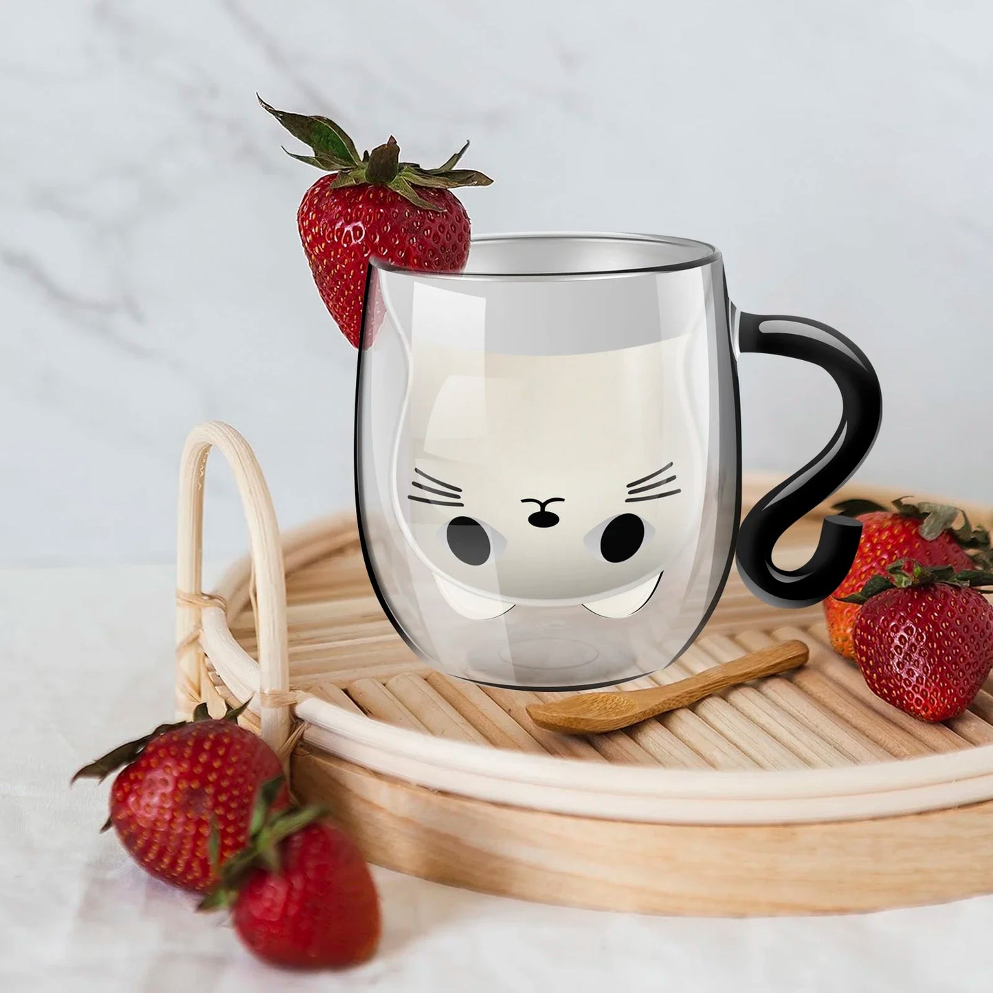 Cute Cat Mugs Double Vacuum