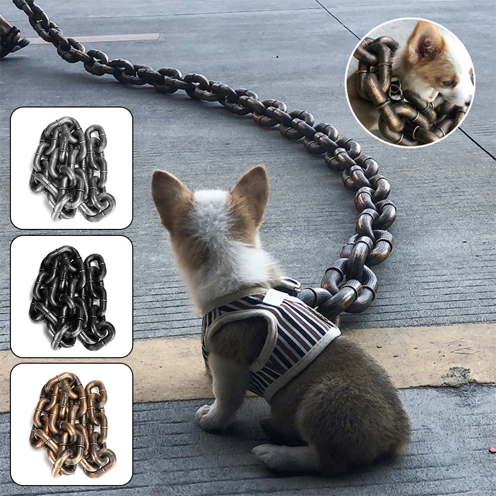 Halloween Plastic Heavy-Duty Chain Dog Leash - 4.9ft long