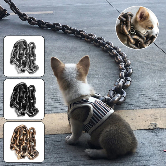 Halloween Plastic Heavy-Duty Chain Dog Leash - 4.9ft long