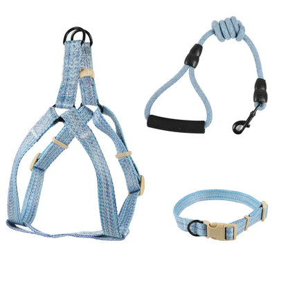 Dog Harness, Leash & Bow Set