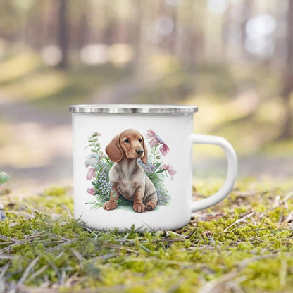 Dachshund Bulldog Border Colliegolden Retriever Printed Enam