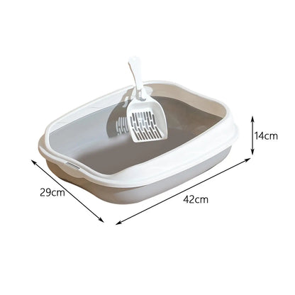 Cat Litter Box with High Sides - Semi Closed
