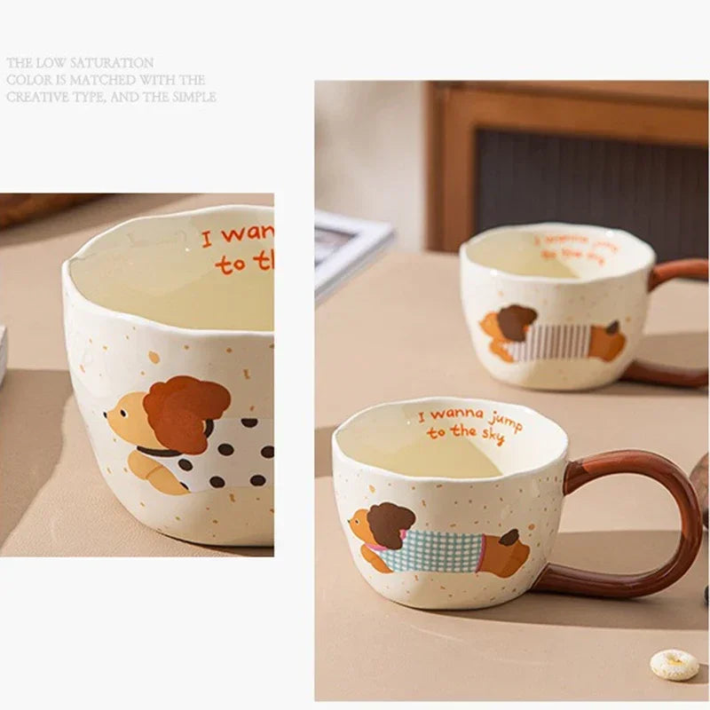 300Ml Ceramic Mug Cartoon Cup