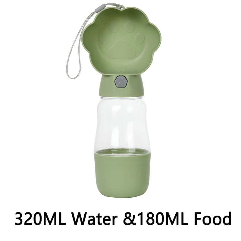 2‑in‑1 Portable Dog Water Bottle