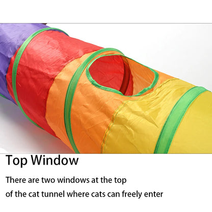Cat Tunnel Tube Foldable Cat Toys Kitty Training Interactive