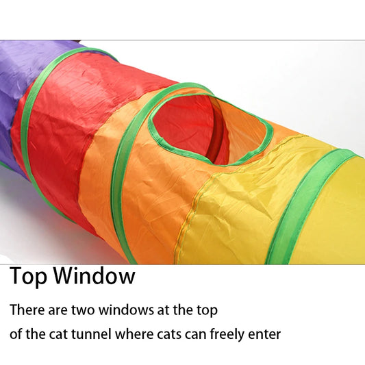 Cat Tunnel Tube Foldable Cat Toys Kitty Training Interactive