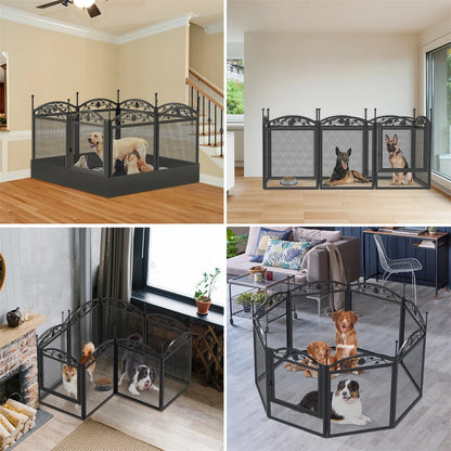 8 Panels DIY Heavy Duty Dog Playpen - outdoor