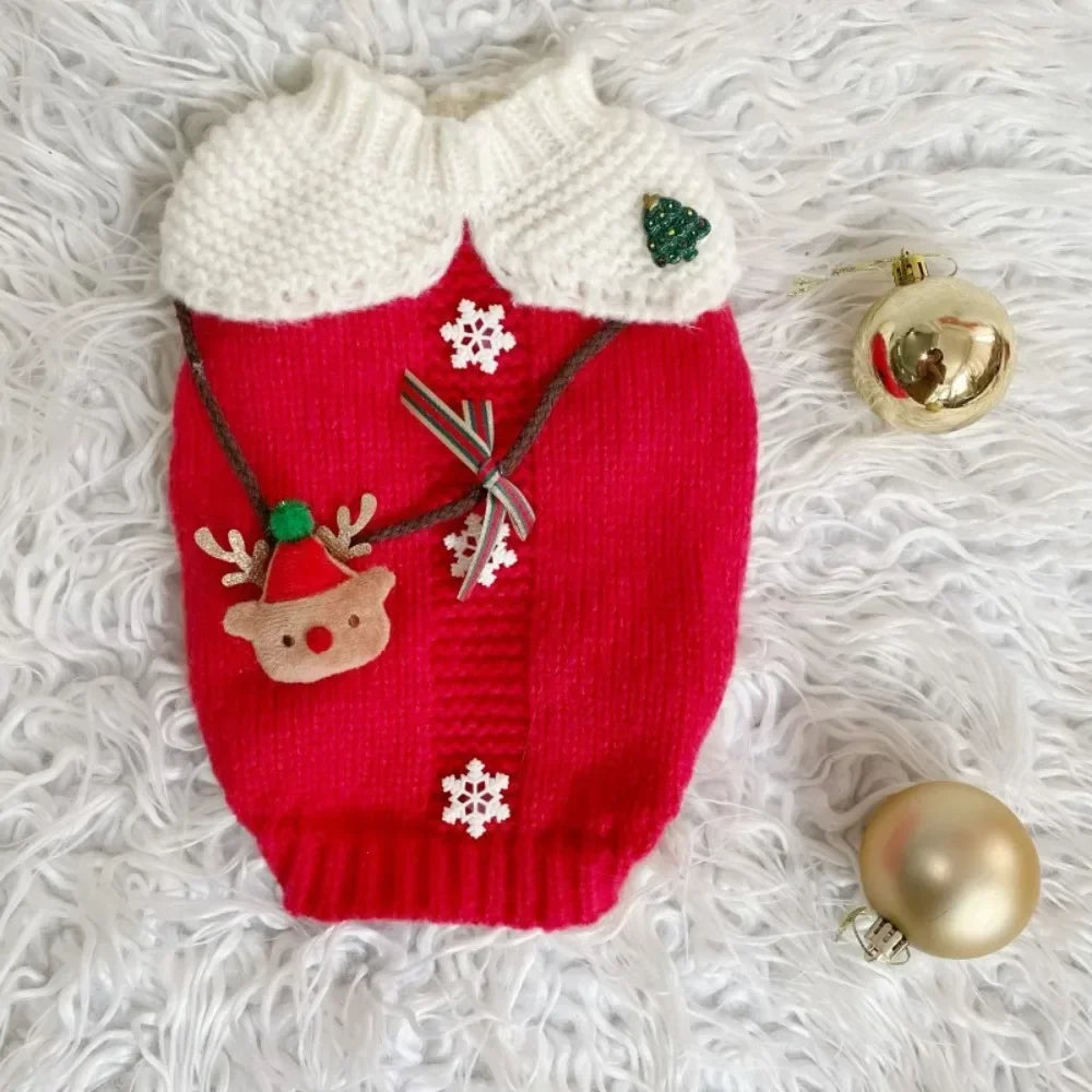 Pet Christmas Sweater Princess Skirt