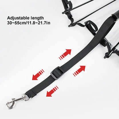 Dog Umbrella With Leash Transparent Umbrella Adjustable Angl