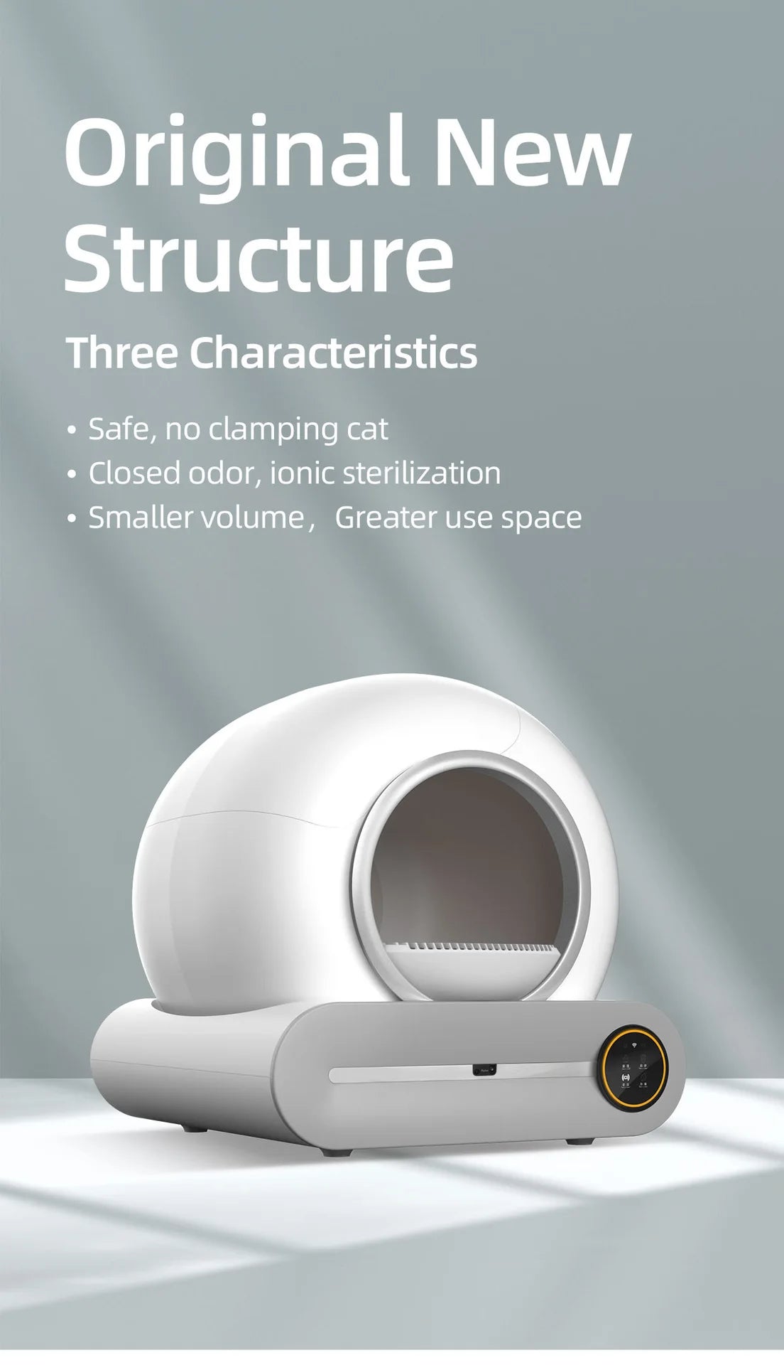 Tonepie 65L Automatic Smart Cat Litter Box - Self Cleaning & Fully Enclosed